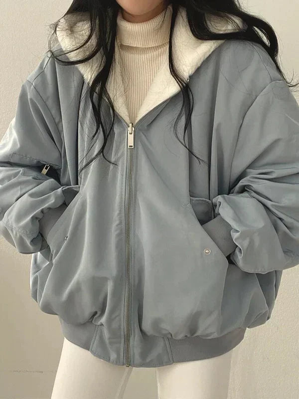 GR | Stylish thick jacket with reversible function