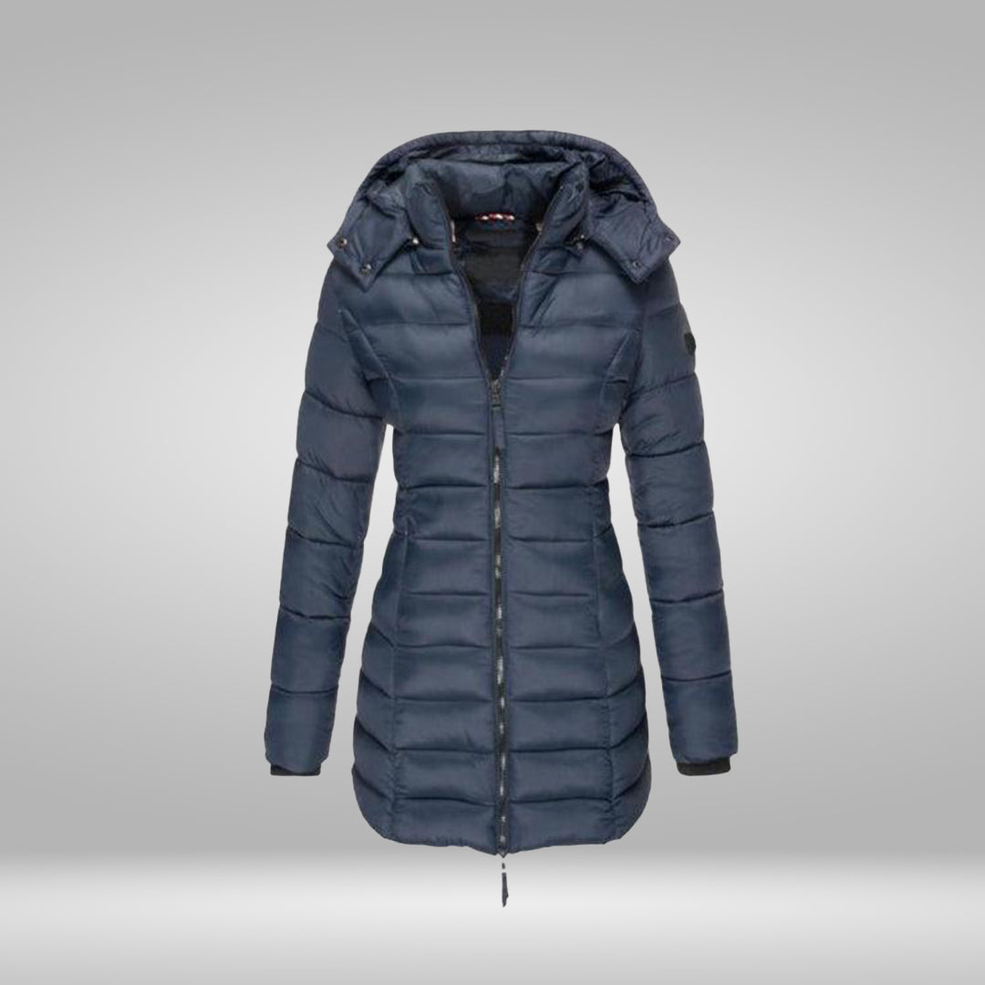 GR – Stylish long coat with soft lining and hood