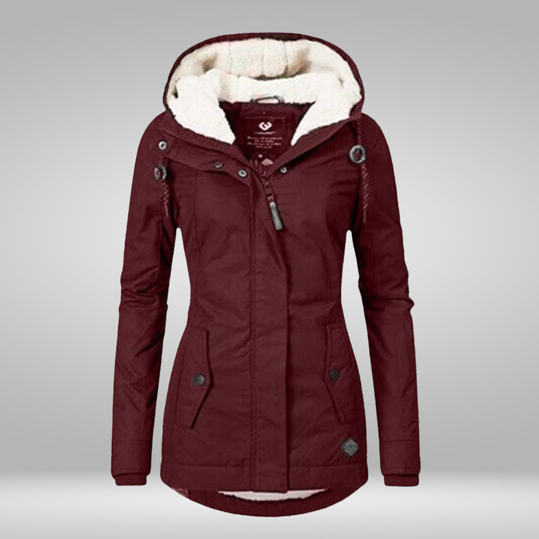 GR | Popular New Pleated Cotton Hooded Coat