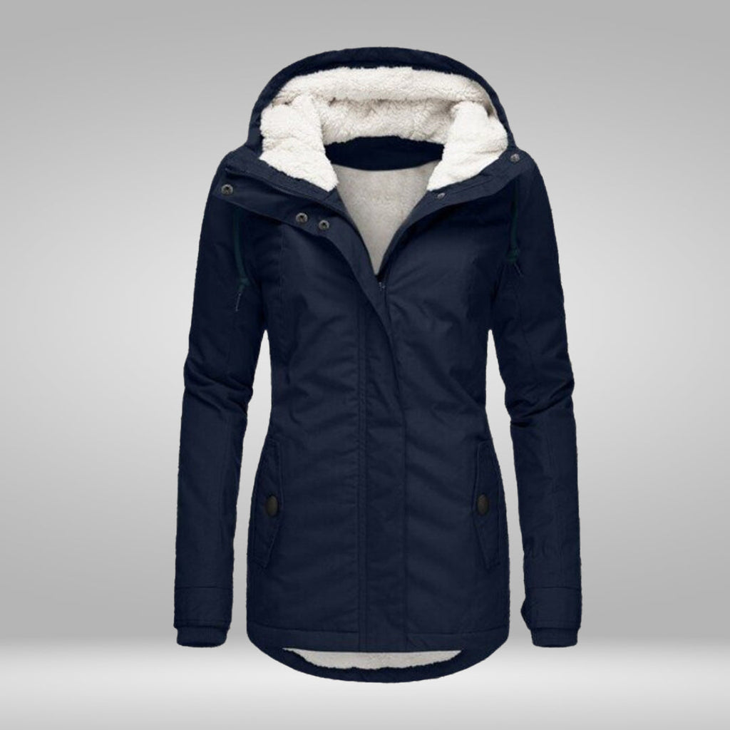 GR | Popular New Pleated Cotton Hooded Coat