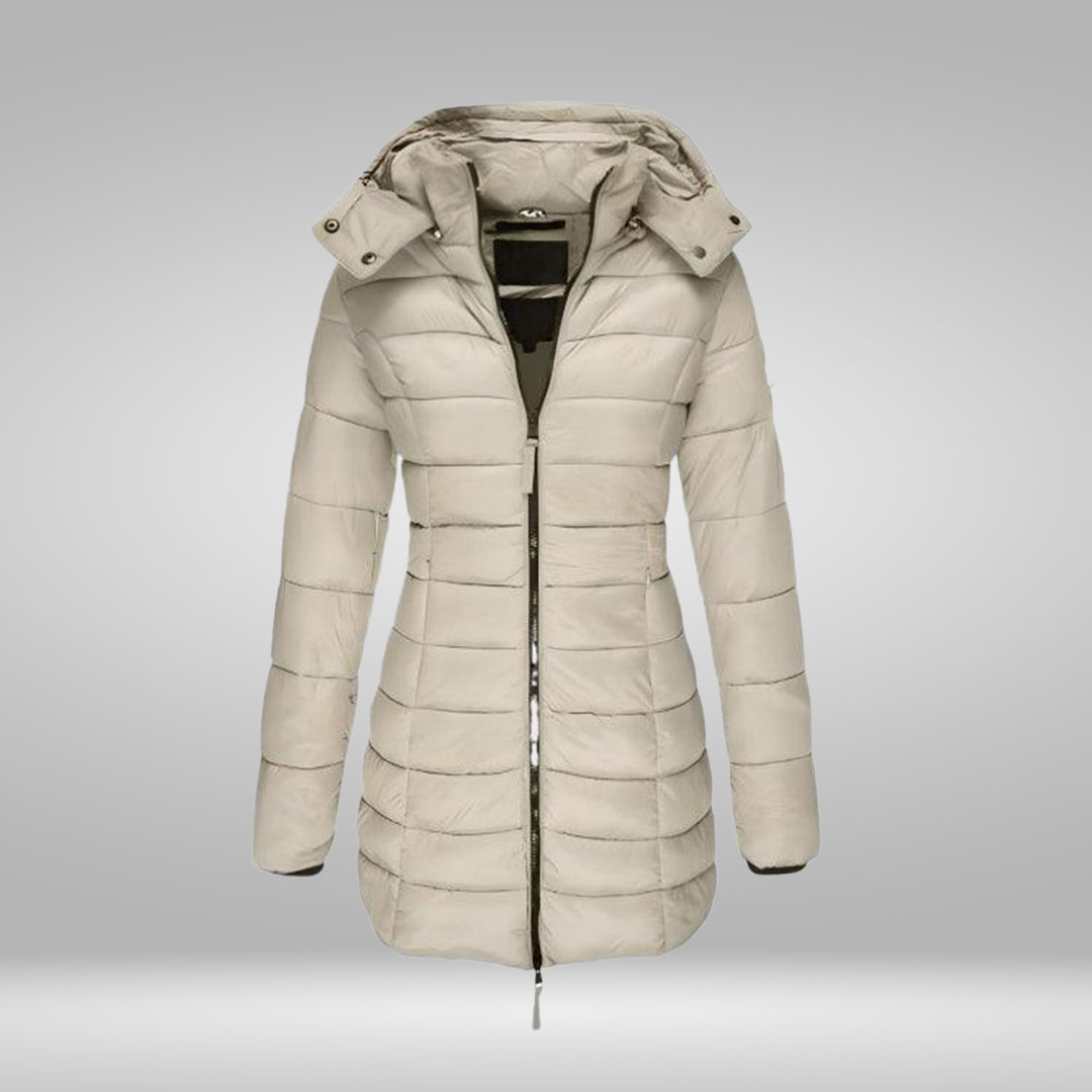 GR – Stylish long coat with soft lining and hood