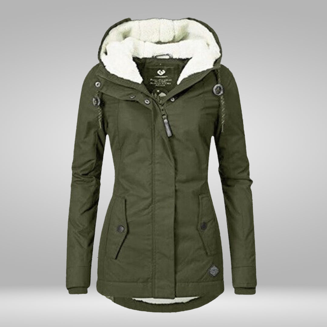 GR | Popular New Pleated Cotton Hooded Coat