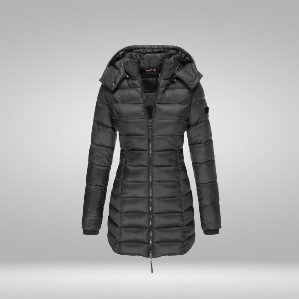 GR – Stylish long coat with soft lining and hood