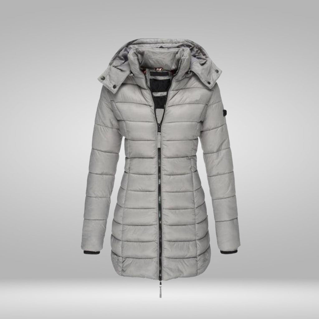 GR – Stylish long coat with soft lining and hood