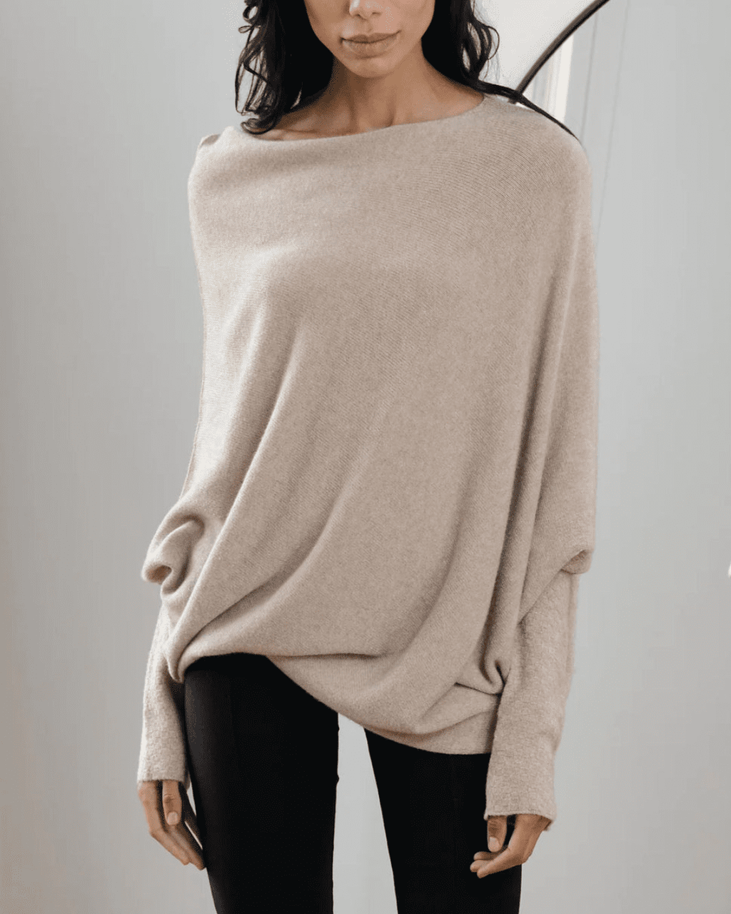 Cressida™ Asymmetrically draped, elegant round neckline 