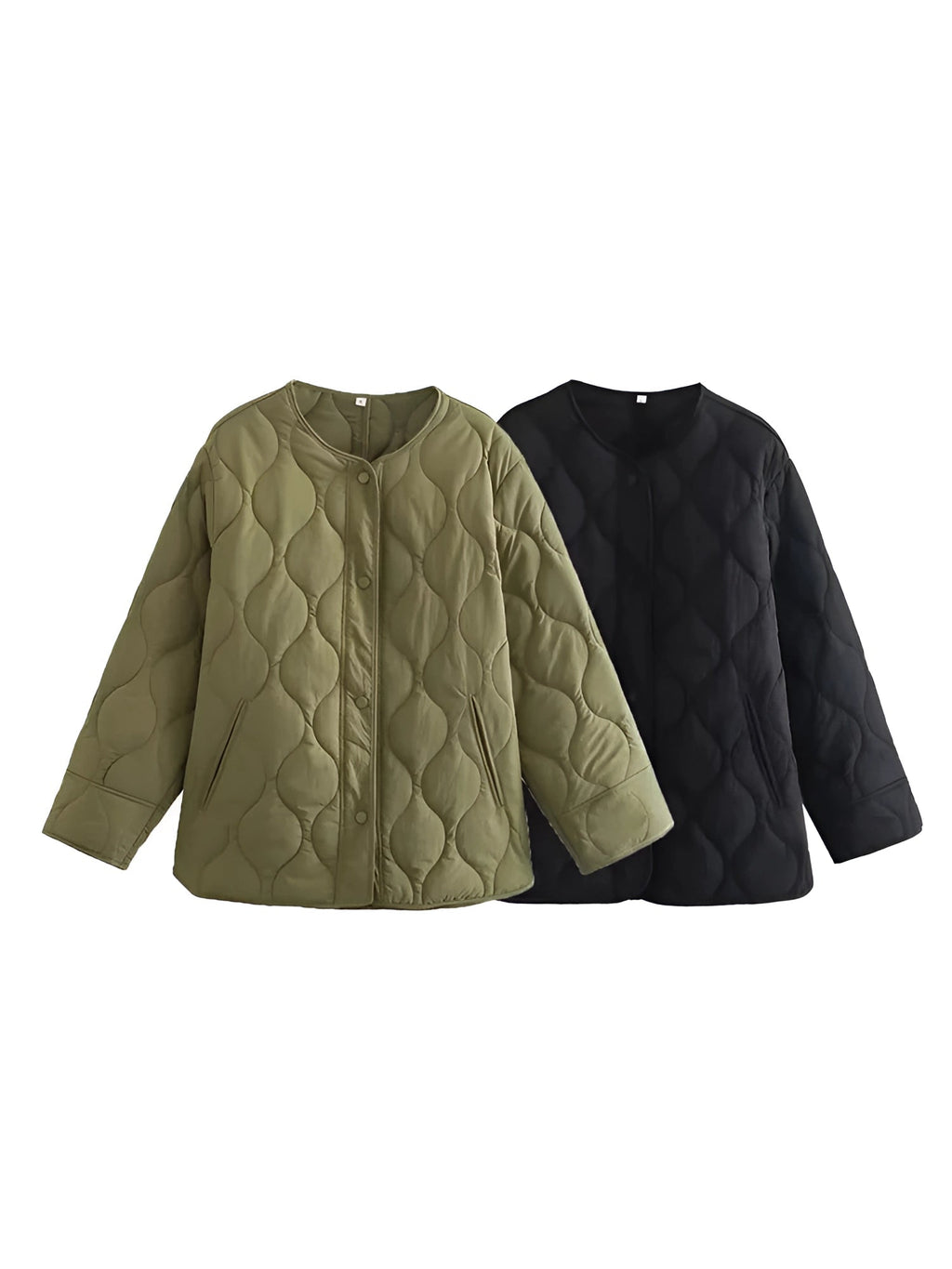 GR | Warm round neck long sleeve jacket