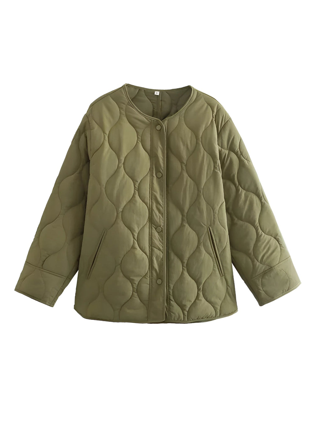 GR | Warm round neck long sleeve jacket