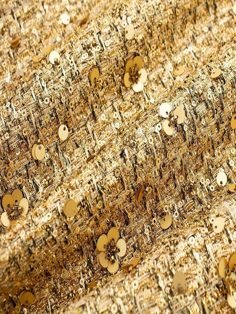 GR | Casual bomber jacket with gold sequins