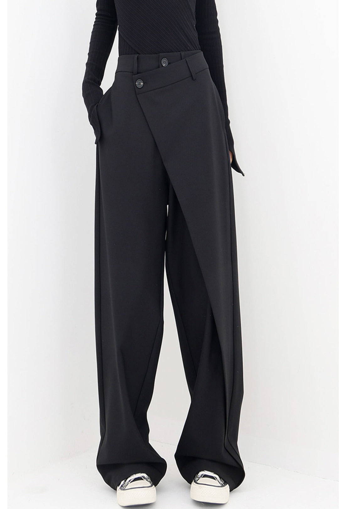 GR - Trendige Asymmetrische Baggy Hose - Damen Bequeme Haremshose