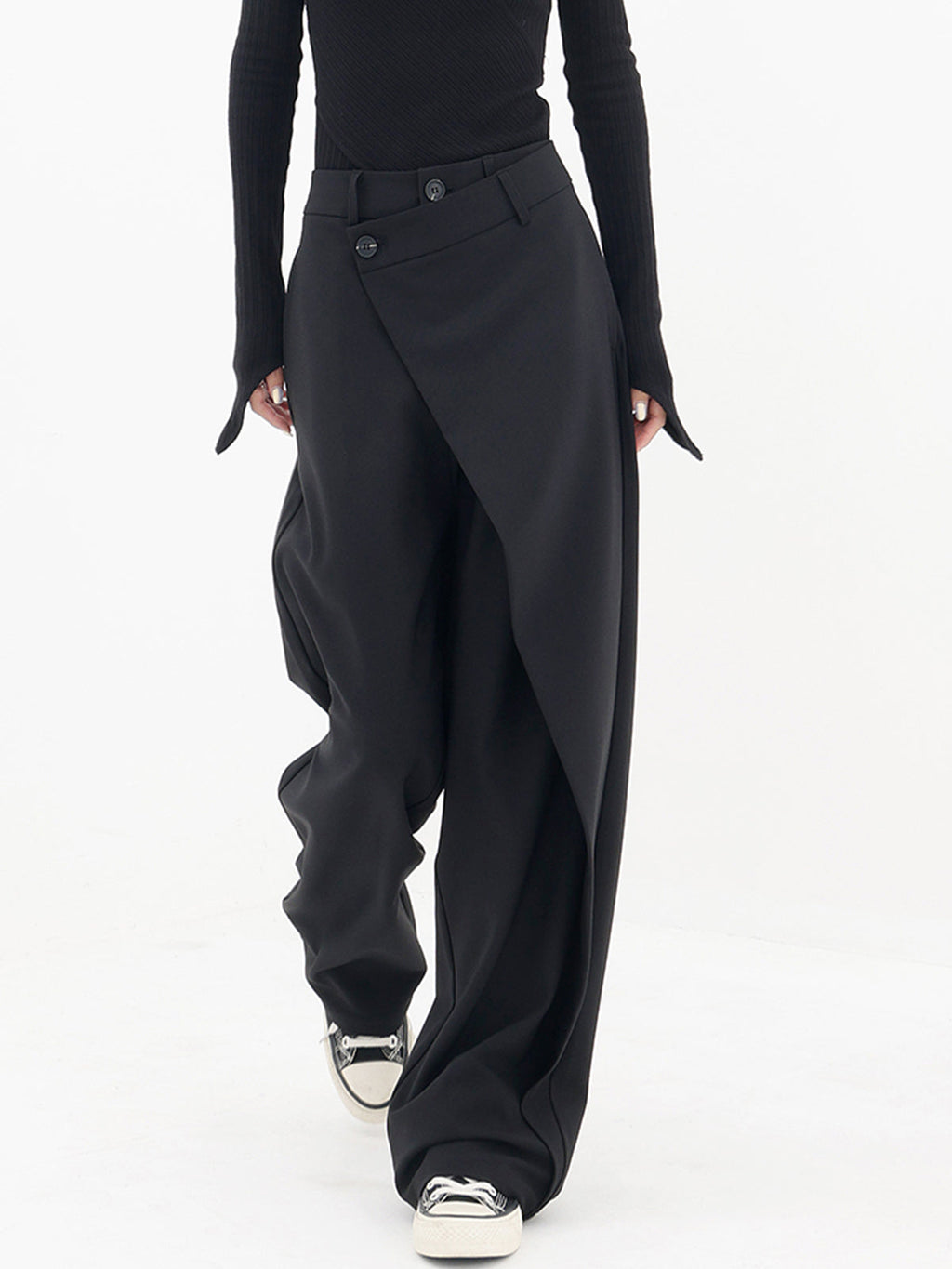 GR - Trendige Asymmetrische Baggy Hose - Damen Bequeme Haremshose