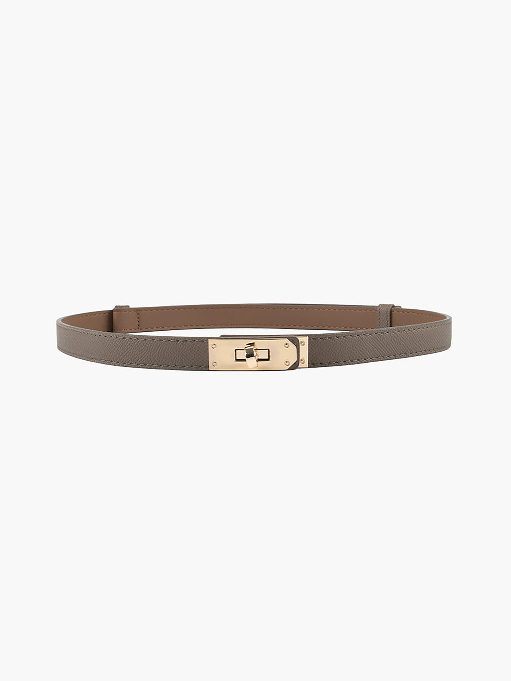GR | Leather belt with gold buckle