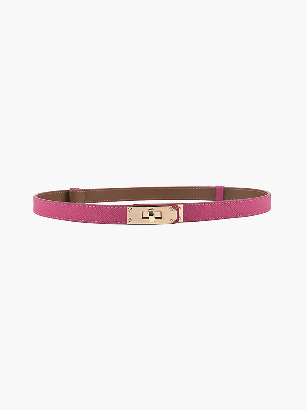 GR | Leather belt with gold buckle