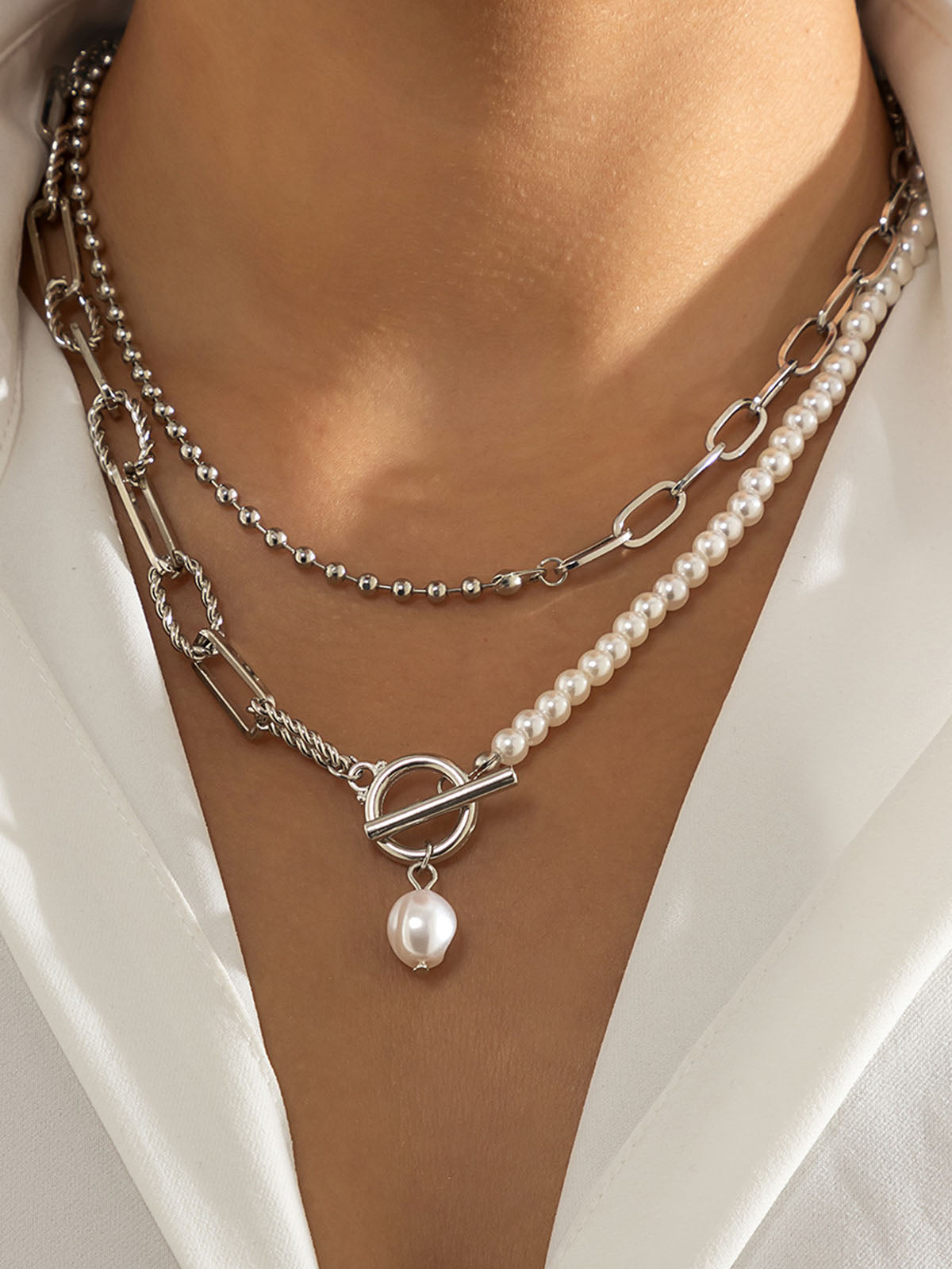 GR | Pearl Saturnus Necklace Set
