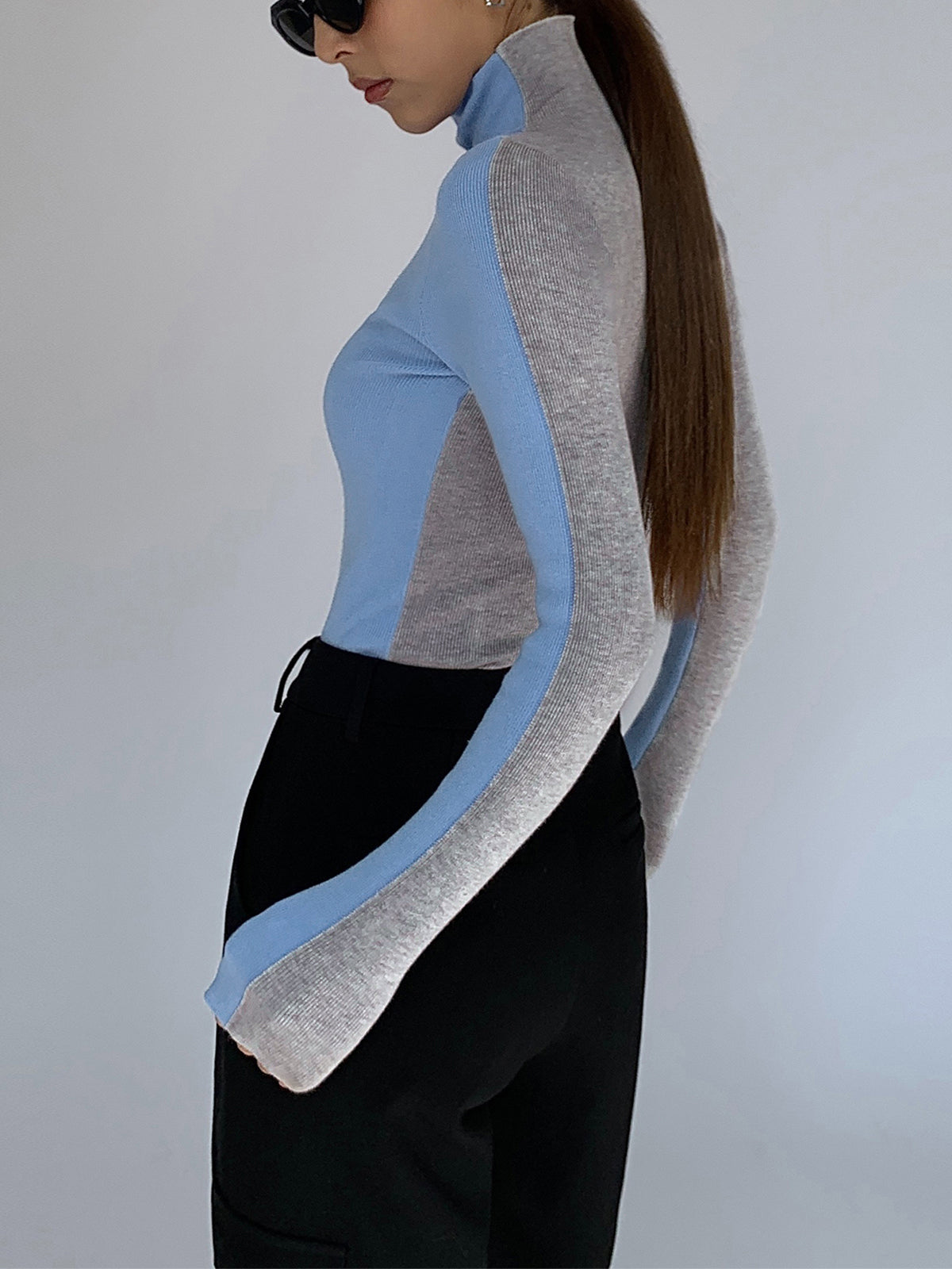 GR | Rollkragenpullover mit Langen Ärmeln für Damen