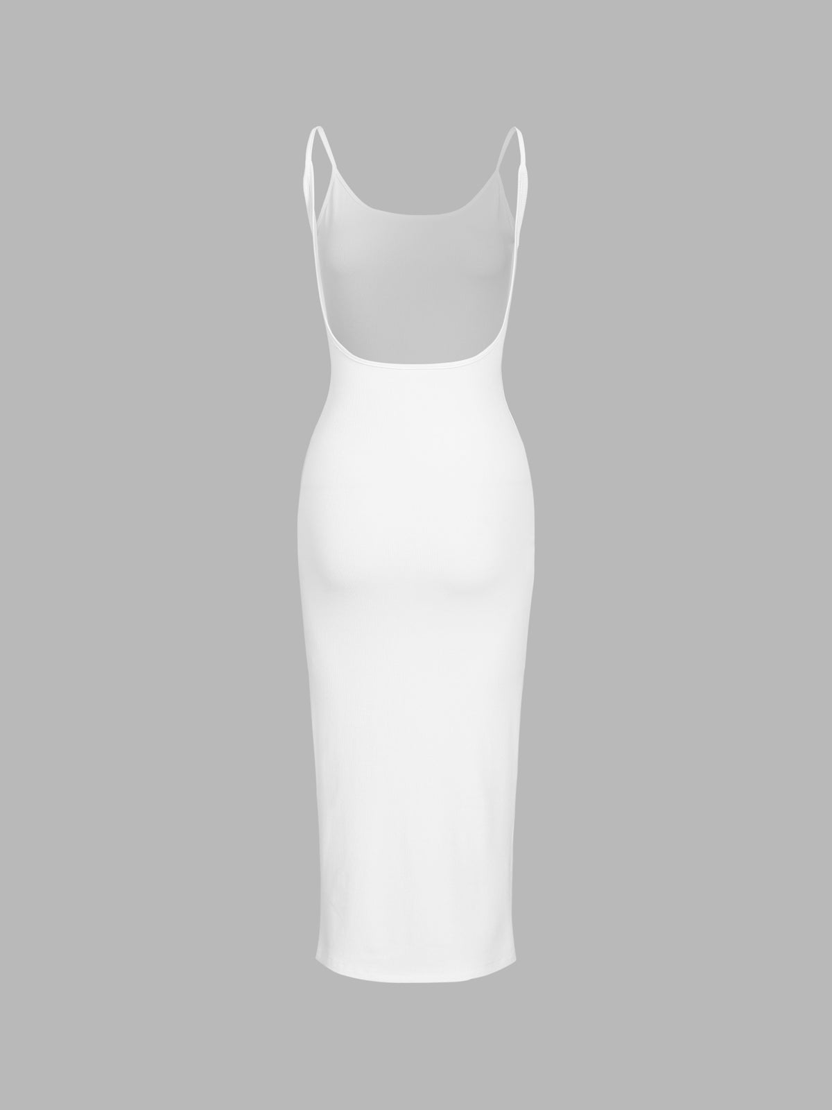 GR | Klassisches Offene Rücken Midi Kleid