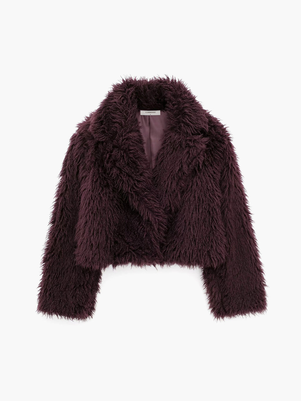 GR | Fluffy faux fur short jacket