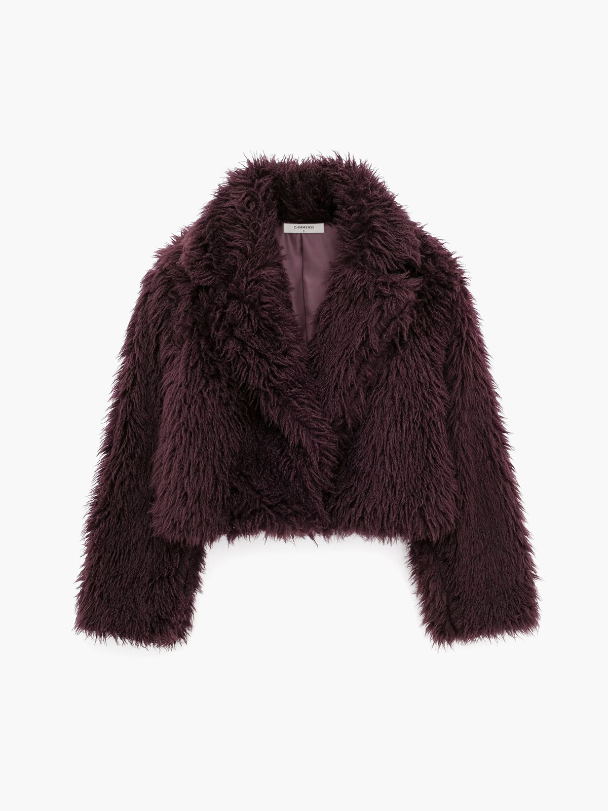 GR | Fluffy faux fur short jacket