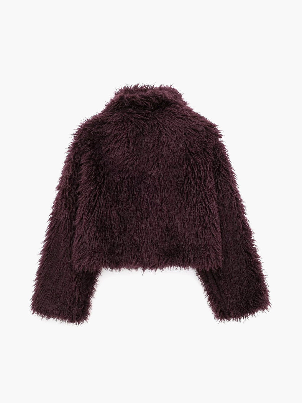 GR | Fluffy faux fur short jacket