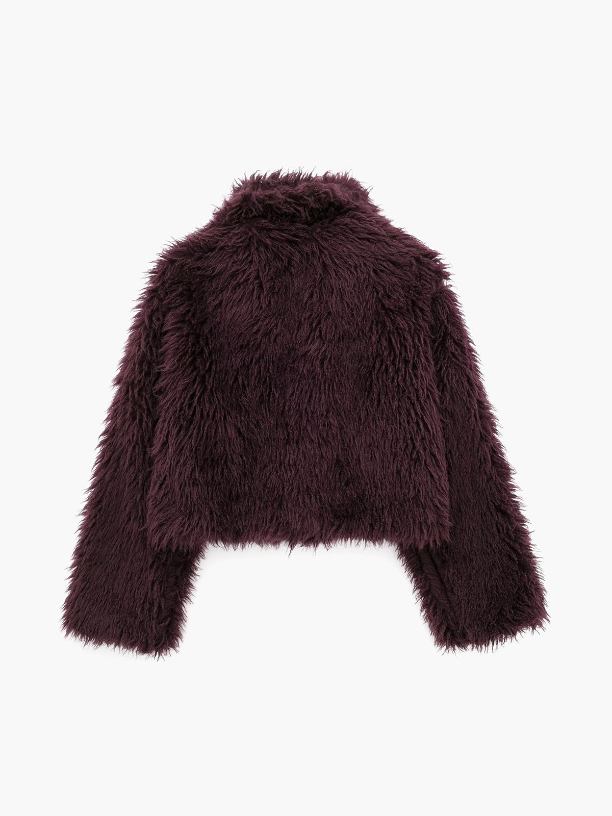 GR | Fluffy faux fur short jacket