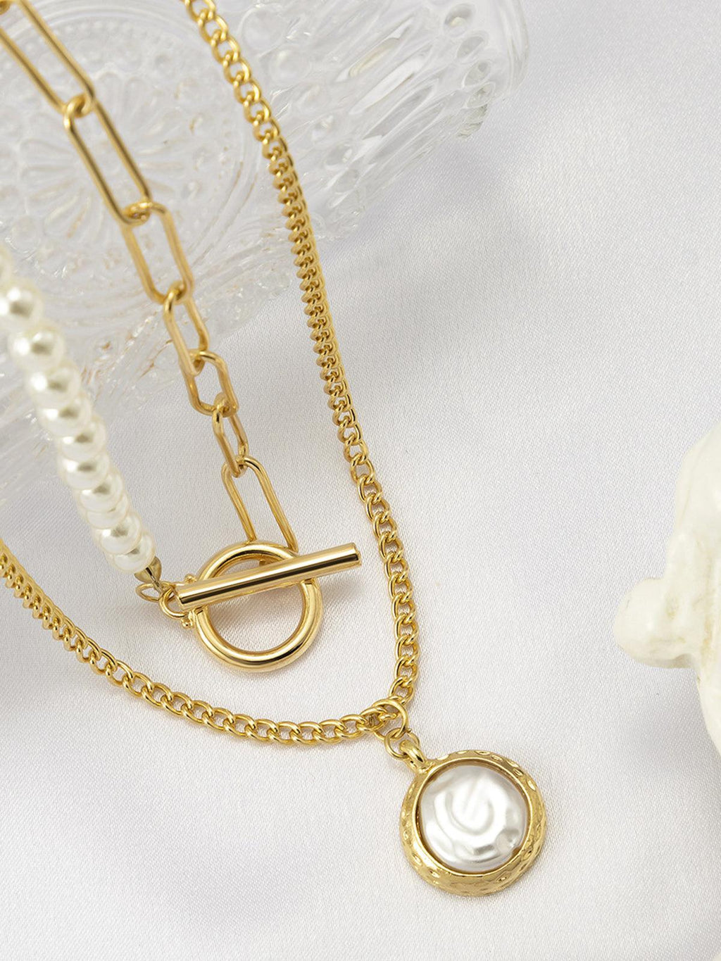 GR | Faux Pearl Jewelry Necklace