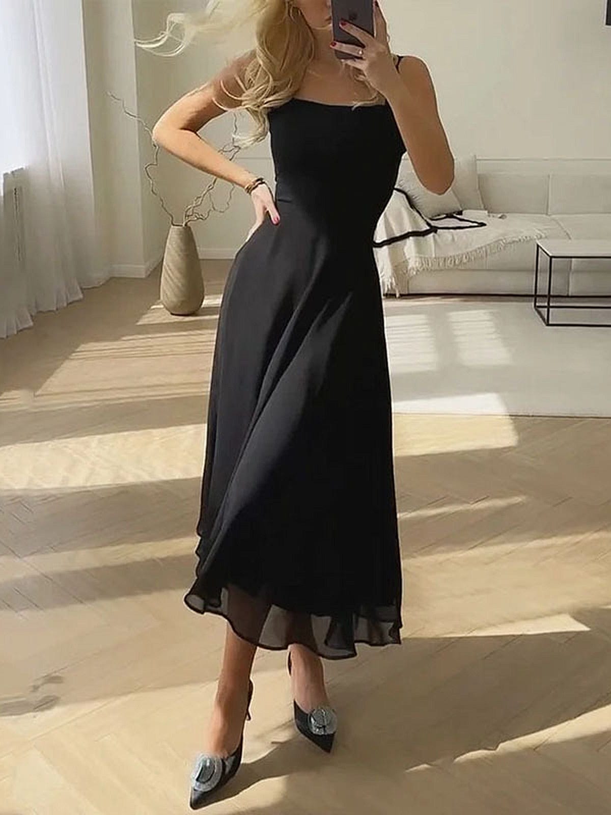 GR | Elegantes A-Linie Midikleid Zeitlose Raffinesse