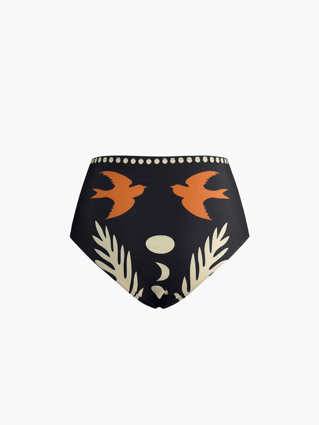 GR | Bikini Set Asymmetrical Neck High Cut Bird Print Swimwear