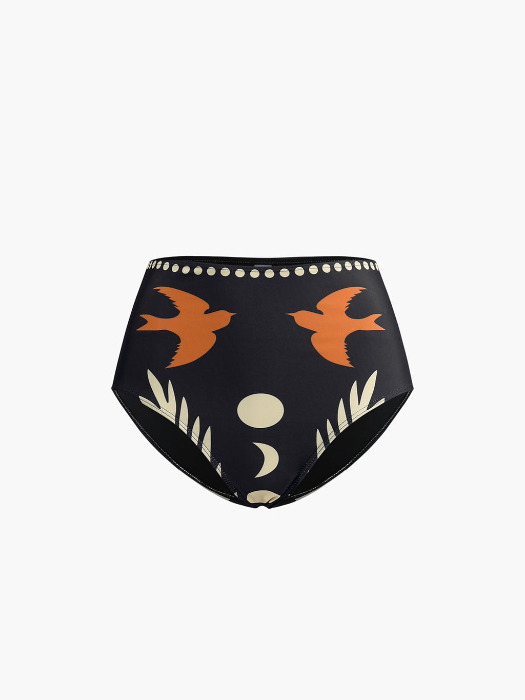 GR | Bikini Set Asymmetrical Neck High Cut Bird Print Swimwear
