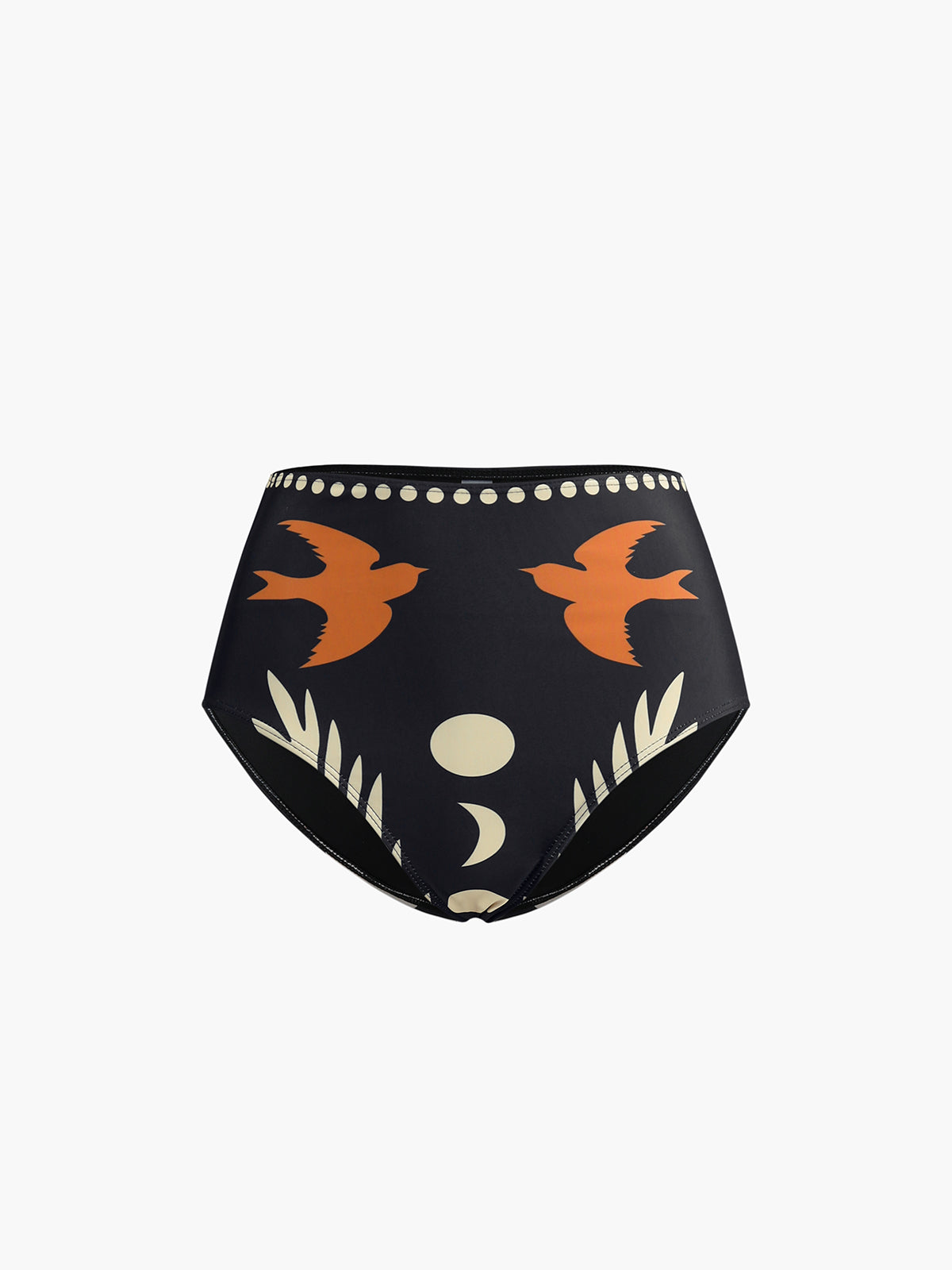 GR | Bikini Set Asymmetrical Neck High Cut Bird Print Swimwear