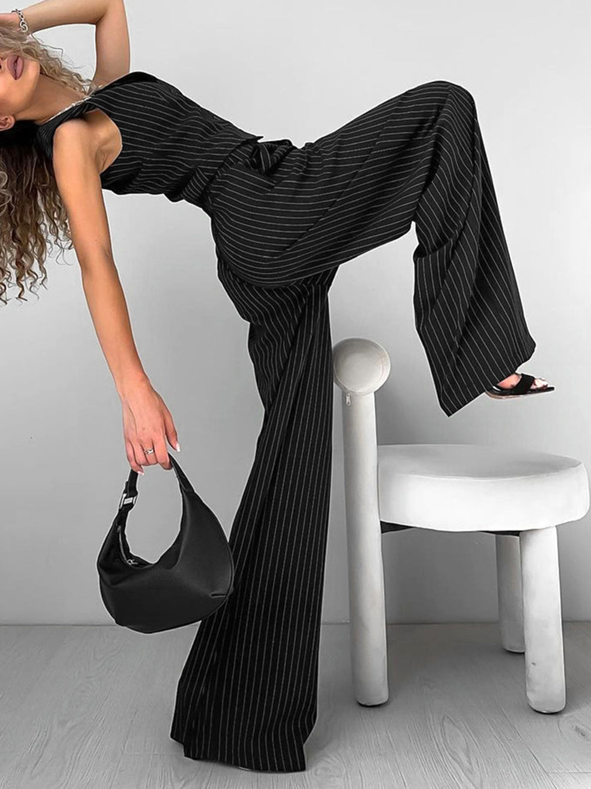 GR | Relaxed Striped Suit Trousers Set