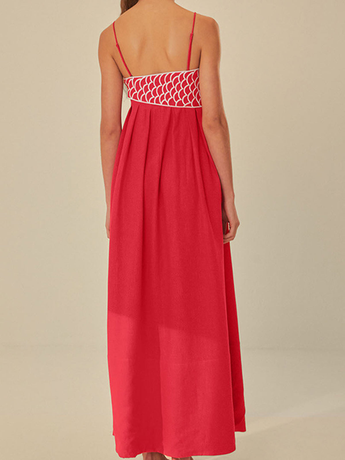 GR | Embroidered Fish Semi-Transparent Cami Dress