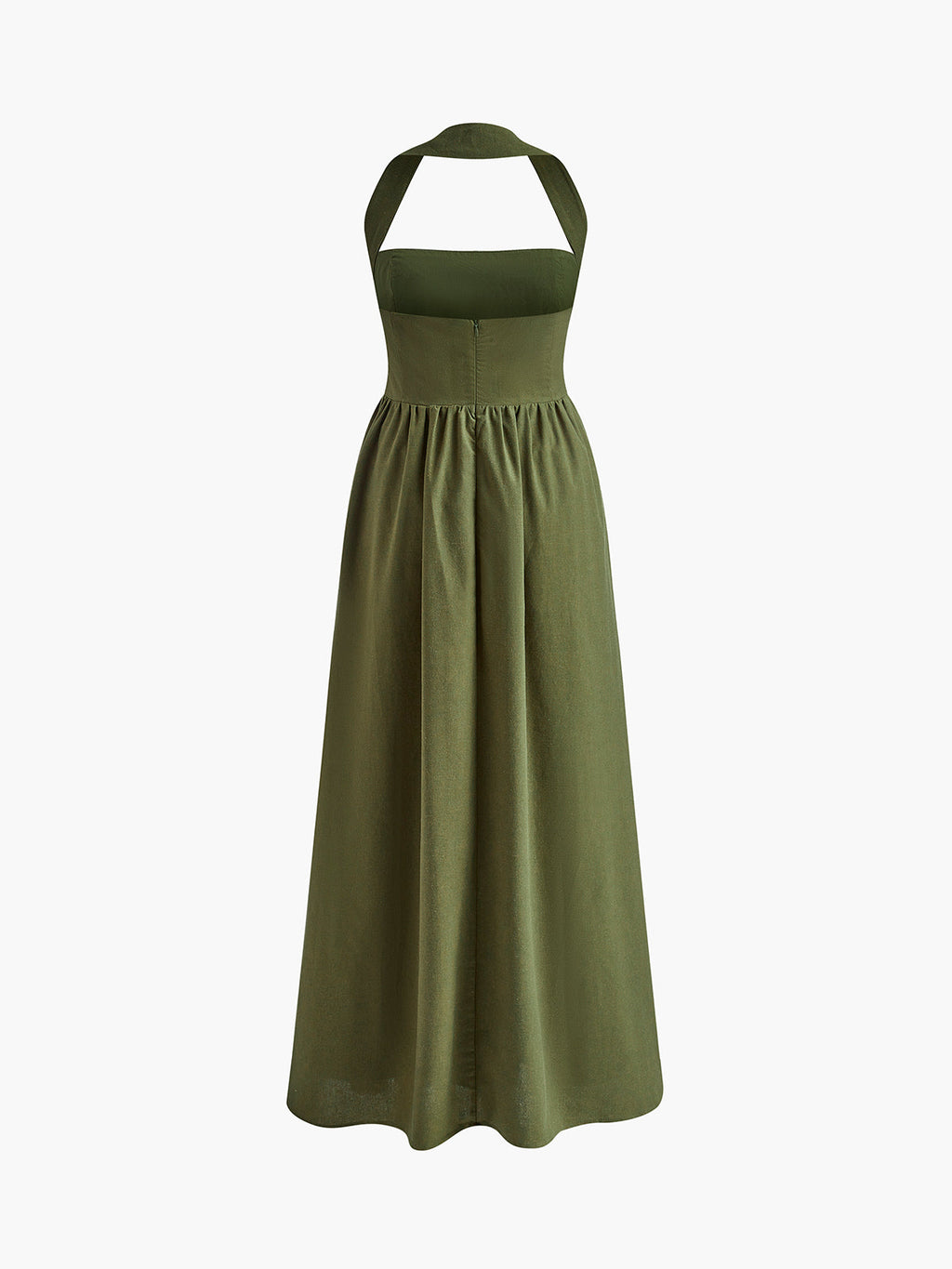 GR | Cotton & Linen Strappy A-Line Long Dress