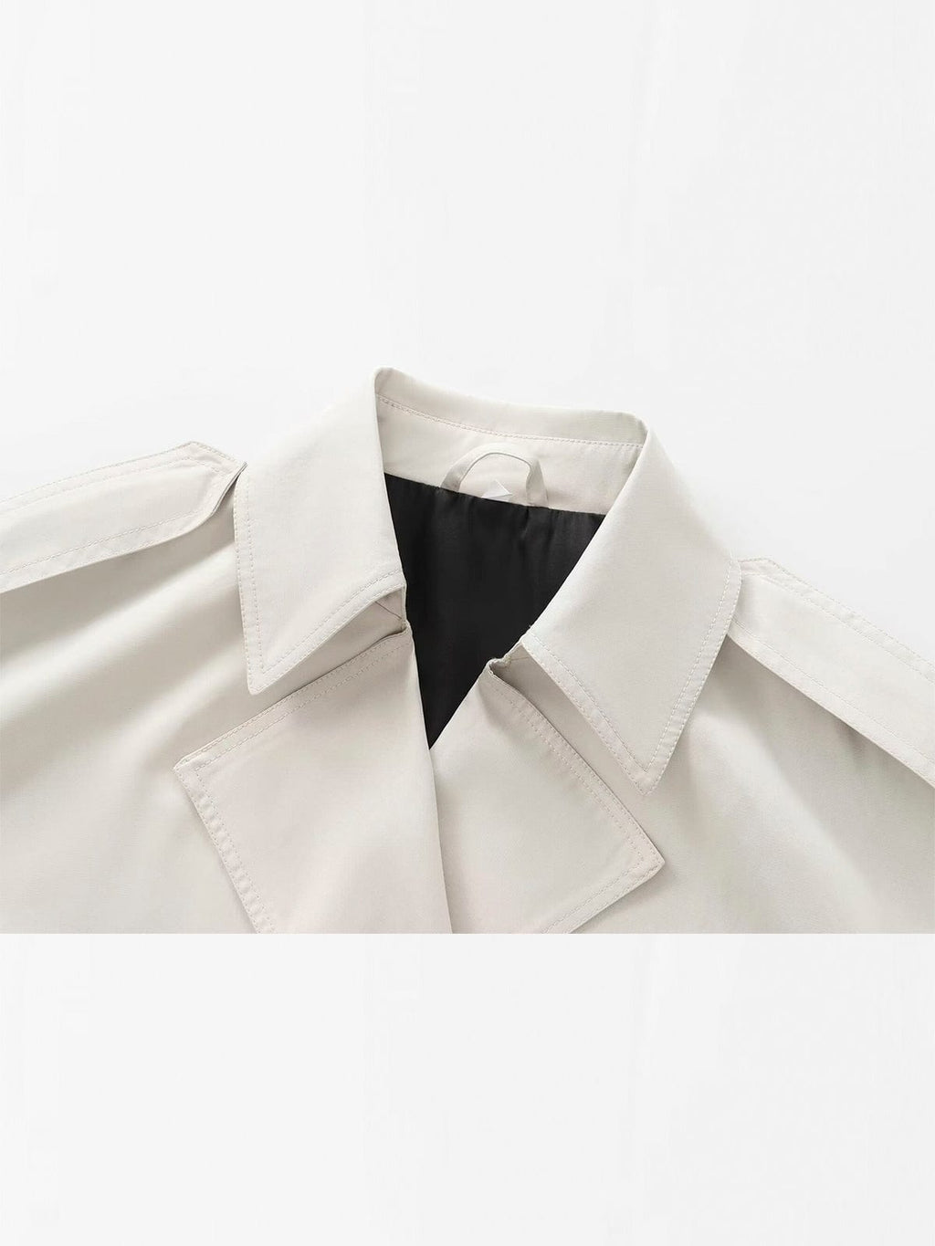 GR | Short Double-Breasted Trench Coat Elegant & Timeless