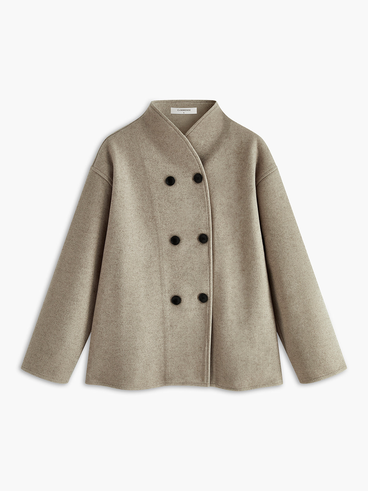 GR | Women's Button-Down Jacket - Short Beige Jacket with a Modern Cut
