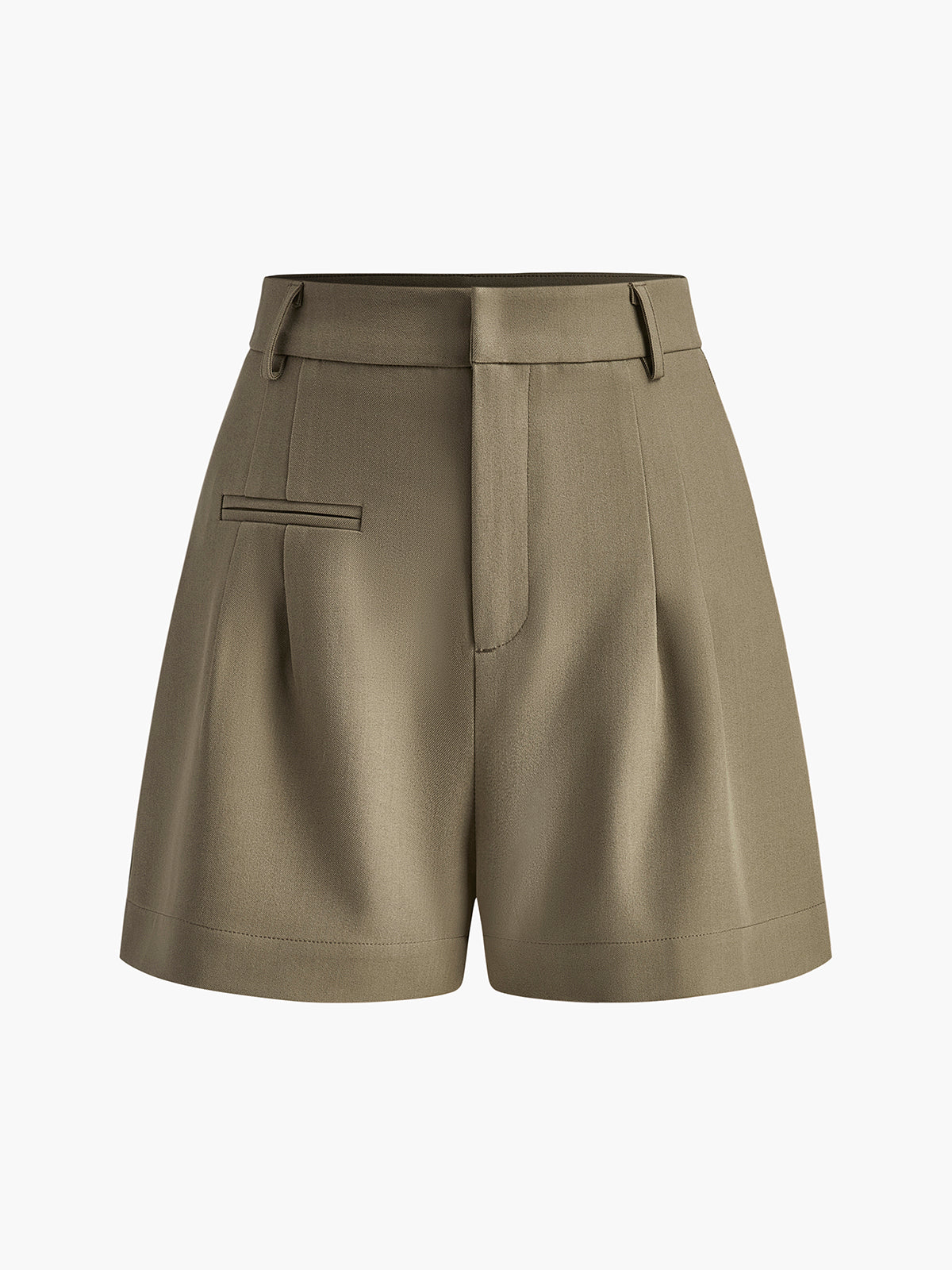 GR | Semi Transparent Mittlere Taille Kurze Hosen Ohne Gürtel