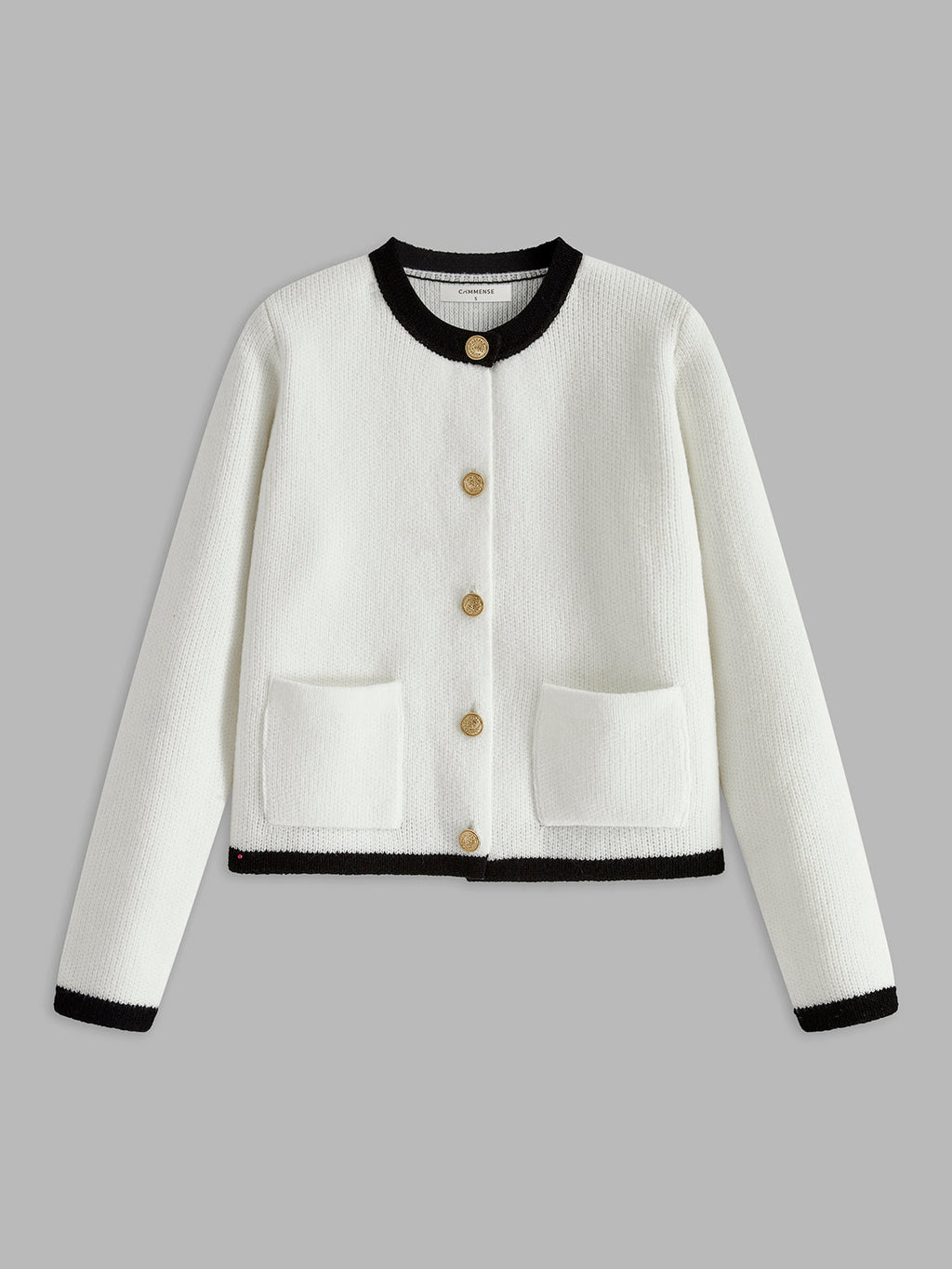 GR | Damen-Cardigan mit Kontrastbesatz