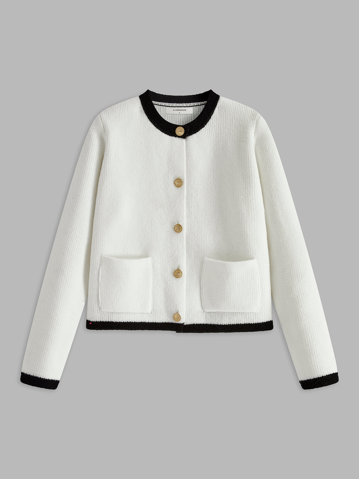 GR | Damen-Cardigan mit Kontrastbesatz