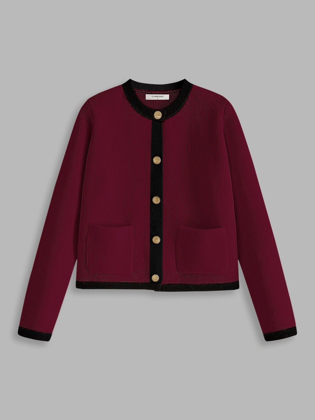GR | Damen-Cardigan mit Kontrastbesatz