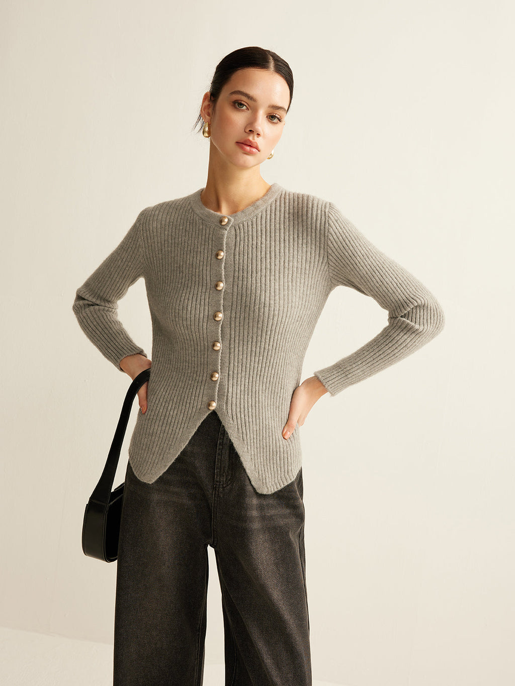 GR | Damen Pullover mit Knöpfen