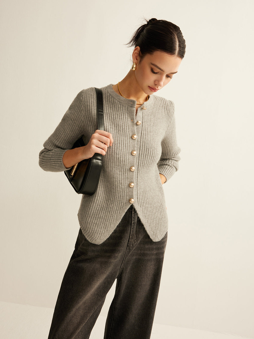 GR | Damen Pullover mit Knöpfen