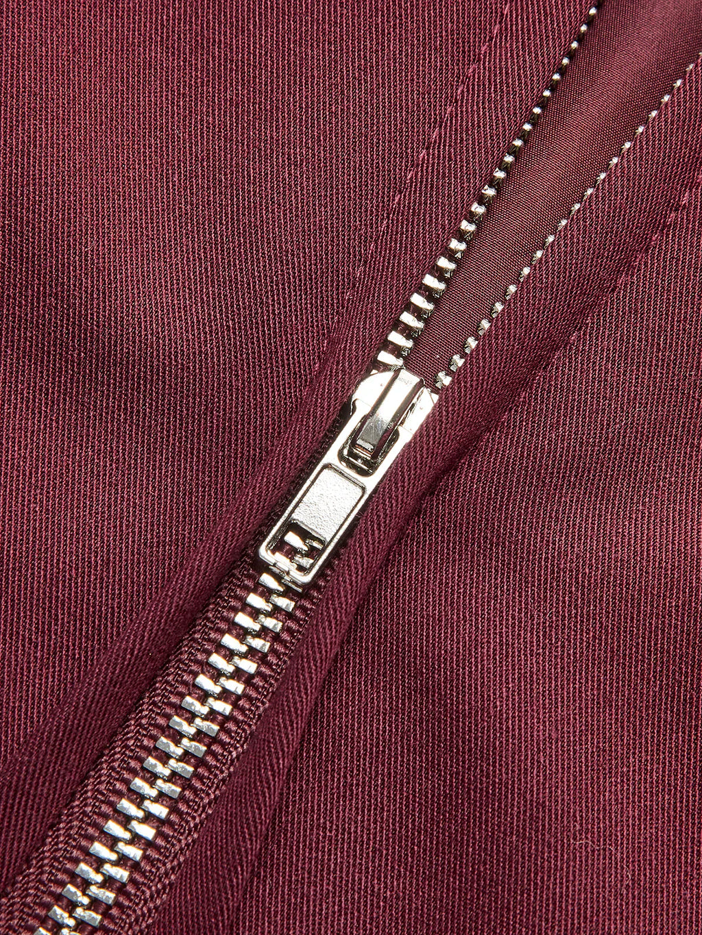 GR | Lapel Zipper Burgundy Jacket