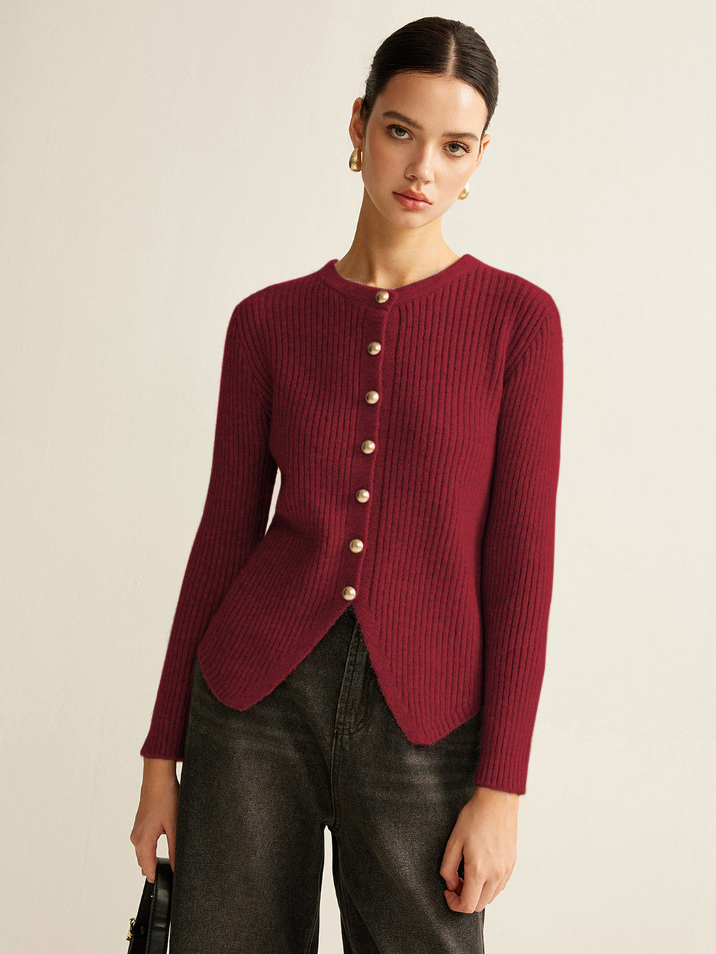 GR | Damen Pullover mit Knöpfen
