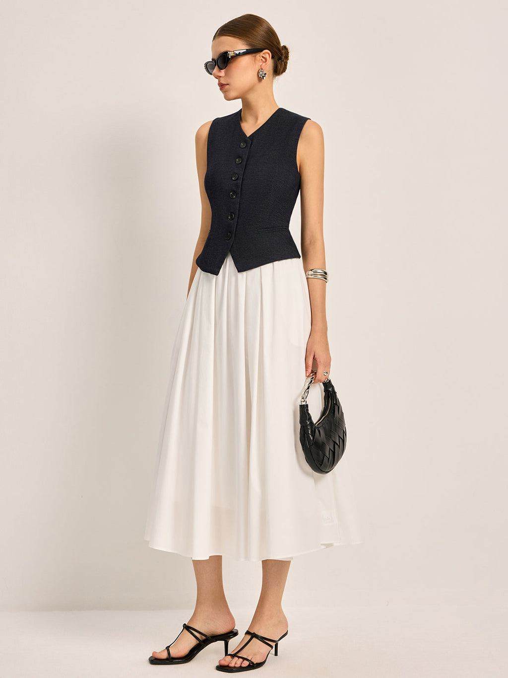 GR | Eleganter A-linien Plissee Rock