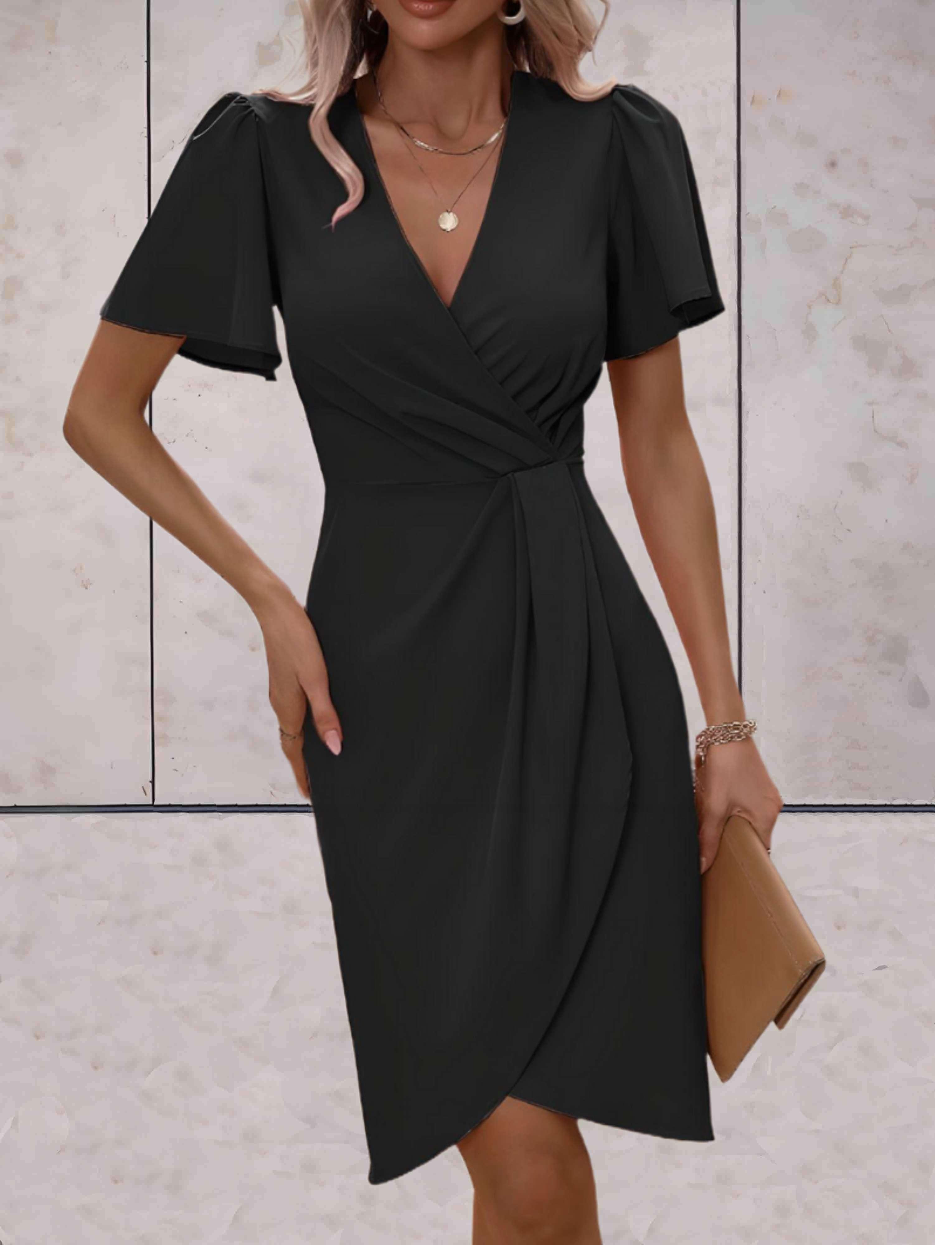 GR | Fitted dress with flared sleeves for women