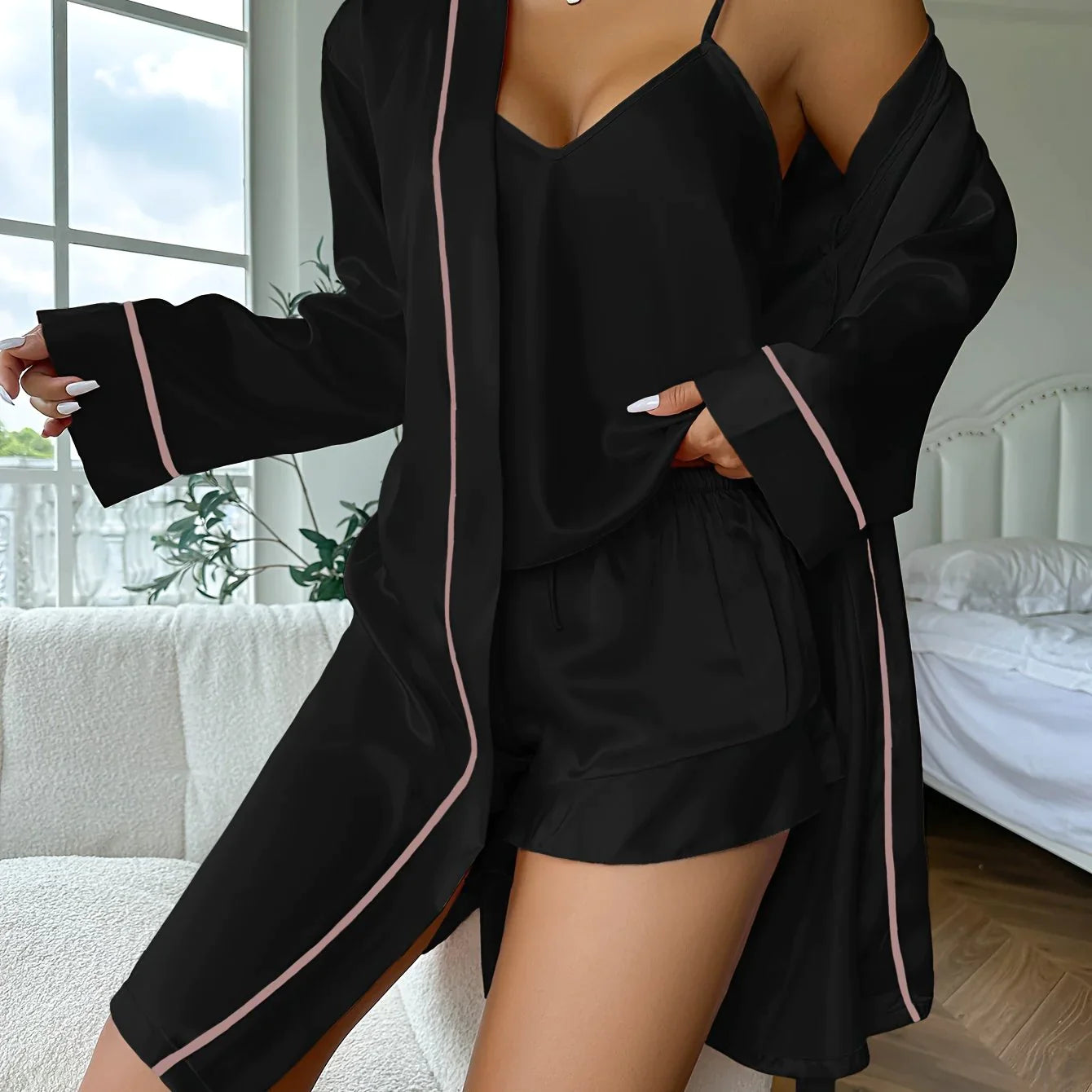 GR | One-piece satin pajama set Barbara
