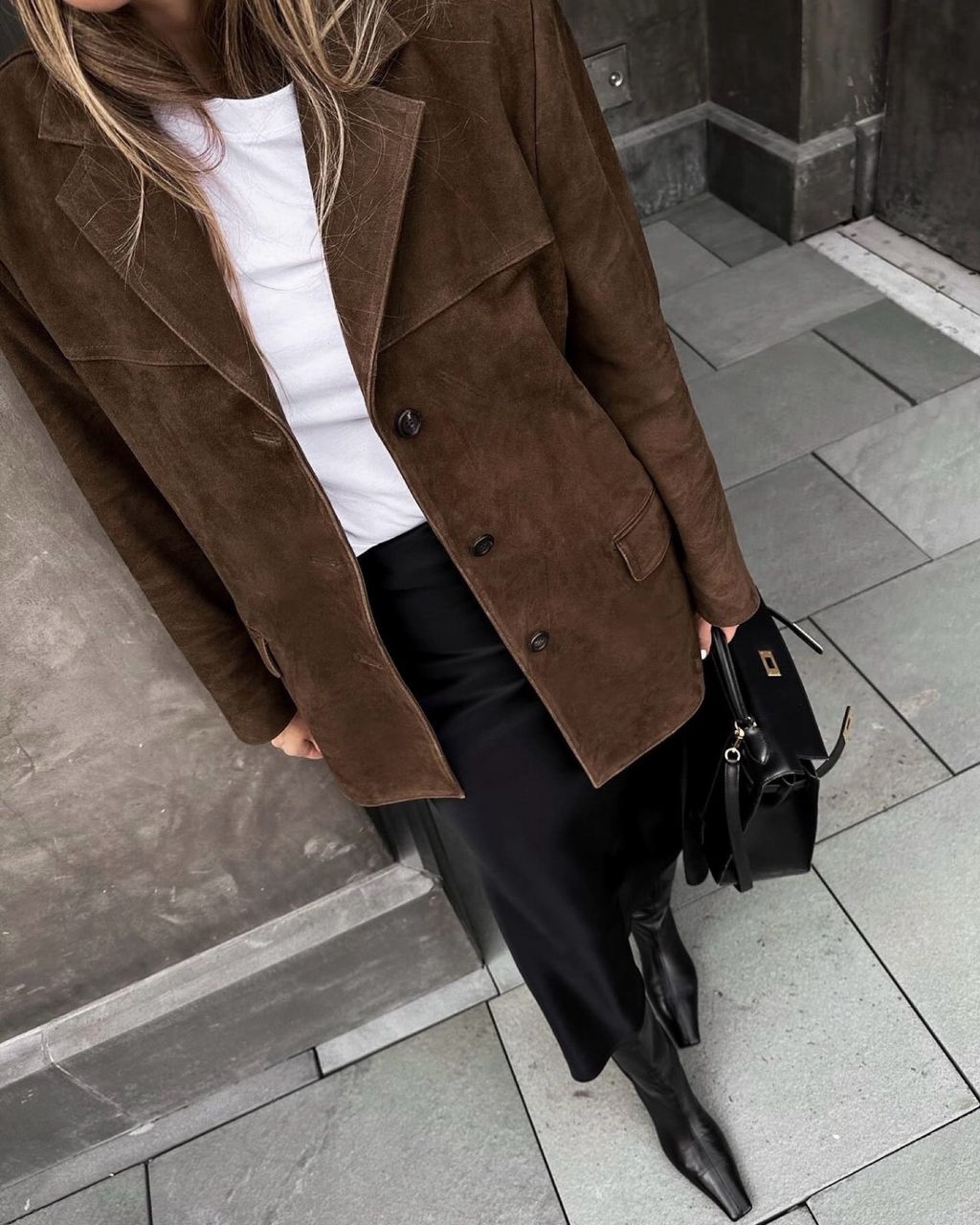 GR | and modern women's blazer in suede look