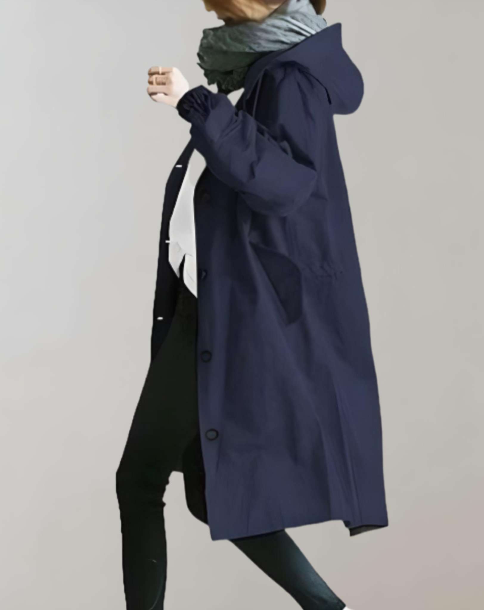 GR | Warm trench coat with hood