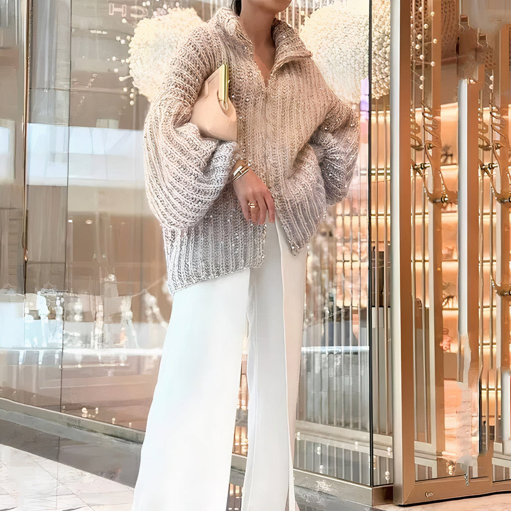 GR | Glänzender Seidensweater