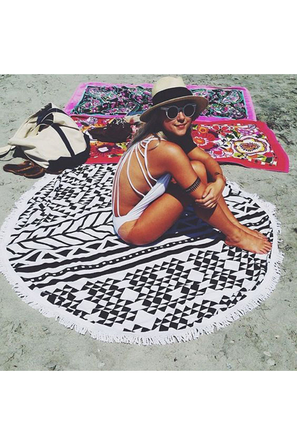 GR | Tassel Giant Beach Towel Picnic Camping Mat