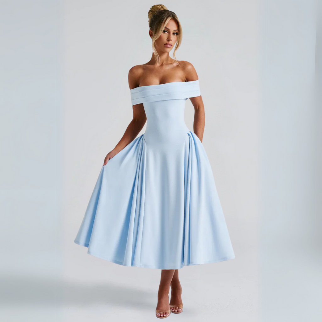 GR | Midi-Kleid Elegant Blau