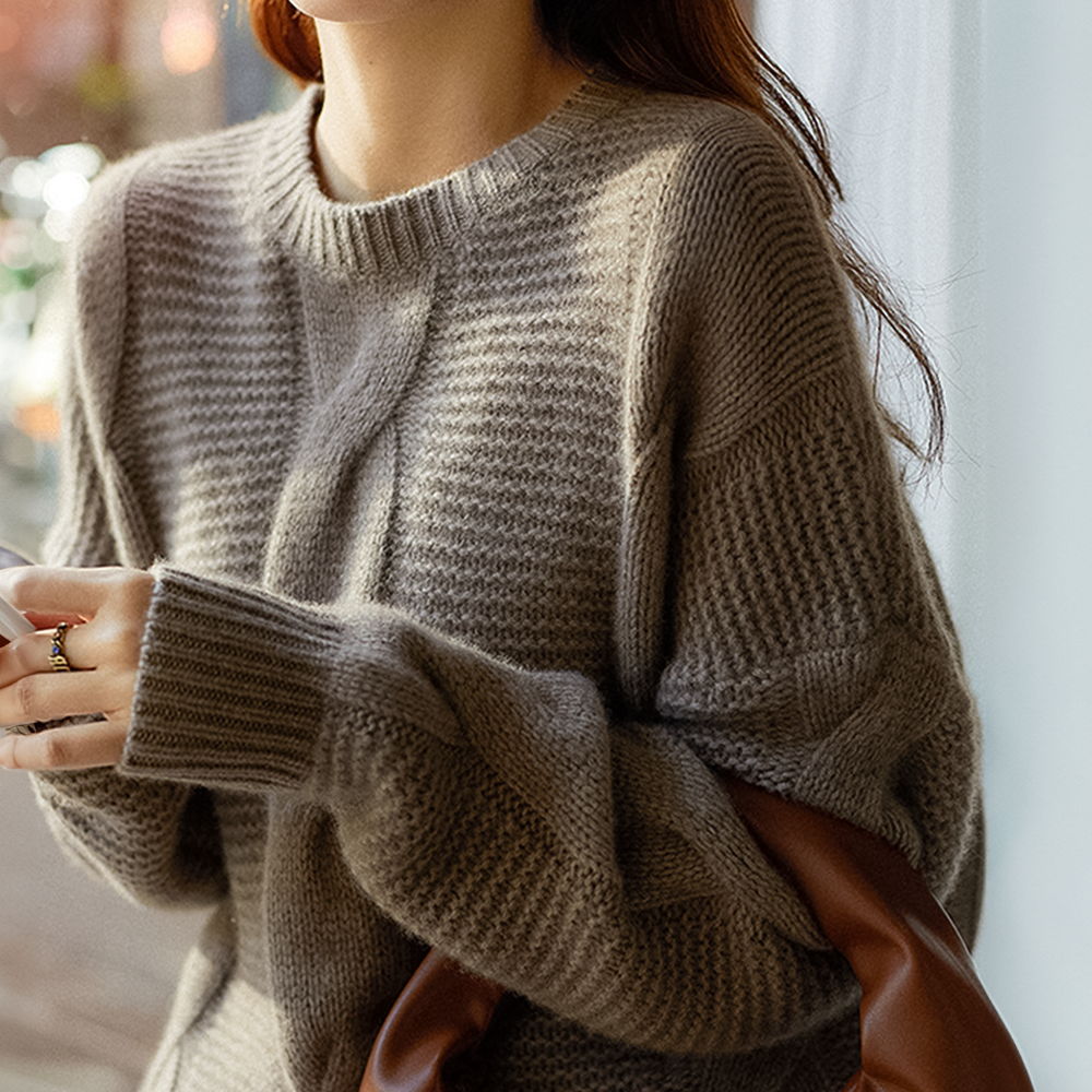 Keisha™ - Cashmere Couture Cable-Knit Sweater 